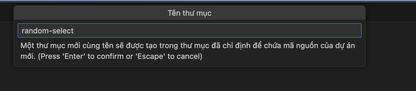 Đặt tên dự án 3