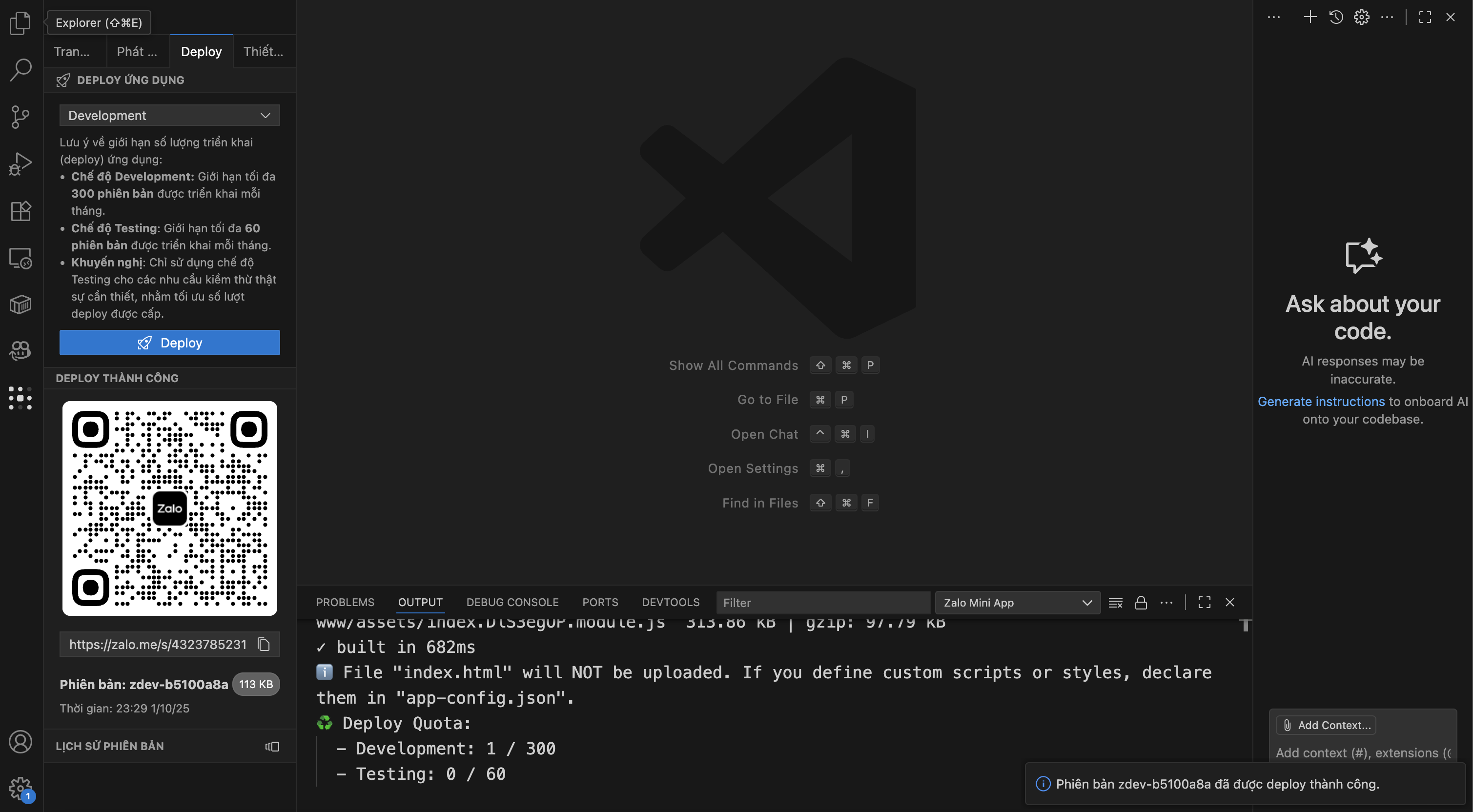 Deploy ứng dụng