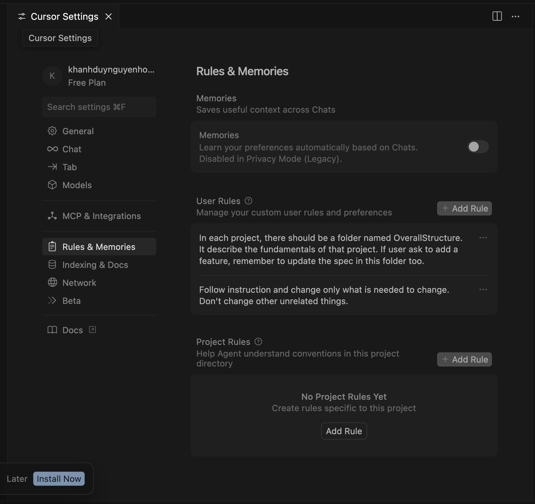 Setup Cursor AI